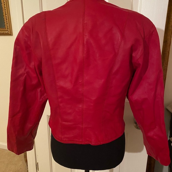 Red Leather Jacket - Picture 3 of 6